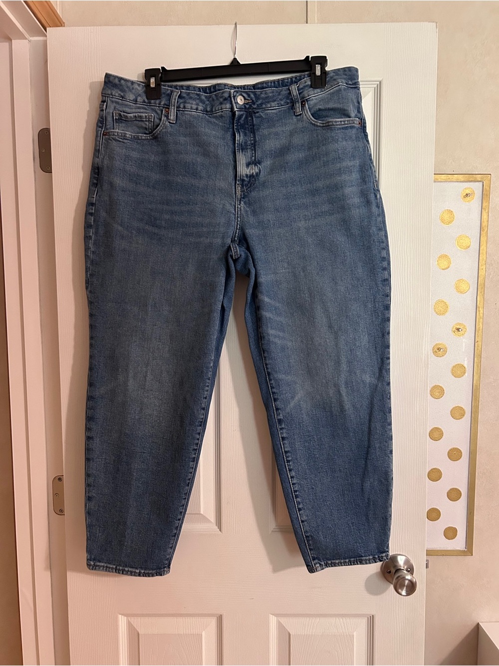 Old Navy High-Waisted O.G. Straight Jeans Blue Waist 20